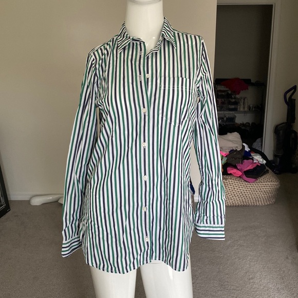 J. CREW SHIRT TOP BLOUSE SIZE 00 NWOT - Picture 1 of 6